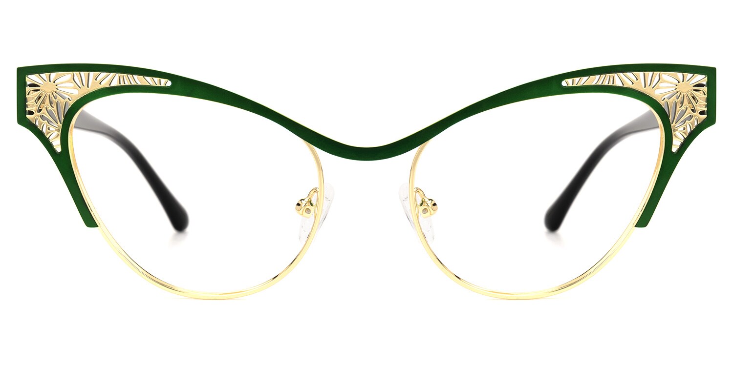 Callista - Cat Eye Green/Gold Eyeglasses
Callista - Cat Eye Green/Gold Eyeglasses