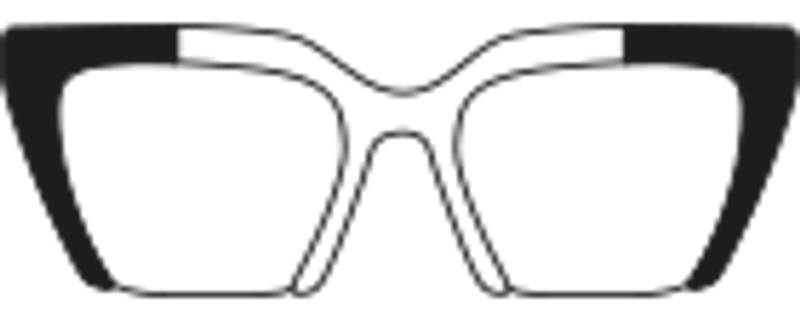 Danyale half-rim frames feature unique angular lines