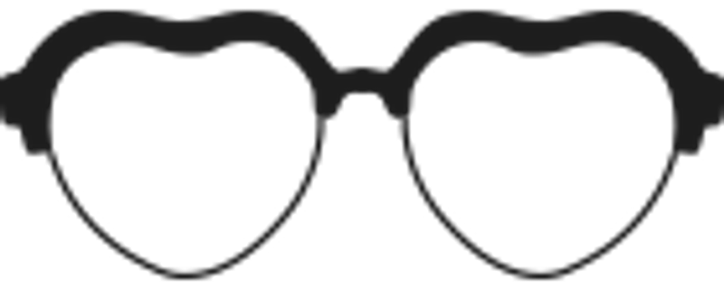 Hannah sported a trendy heart-shaped silhouette with half-rimmed glasses