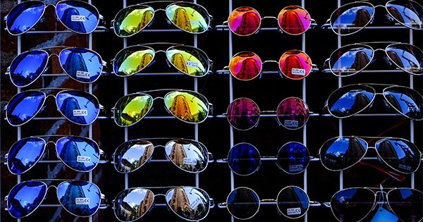 Mirrored sunglasses come in many styles and are popular