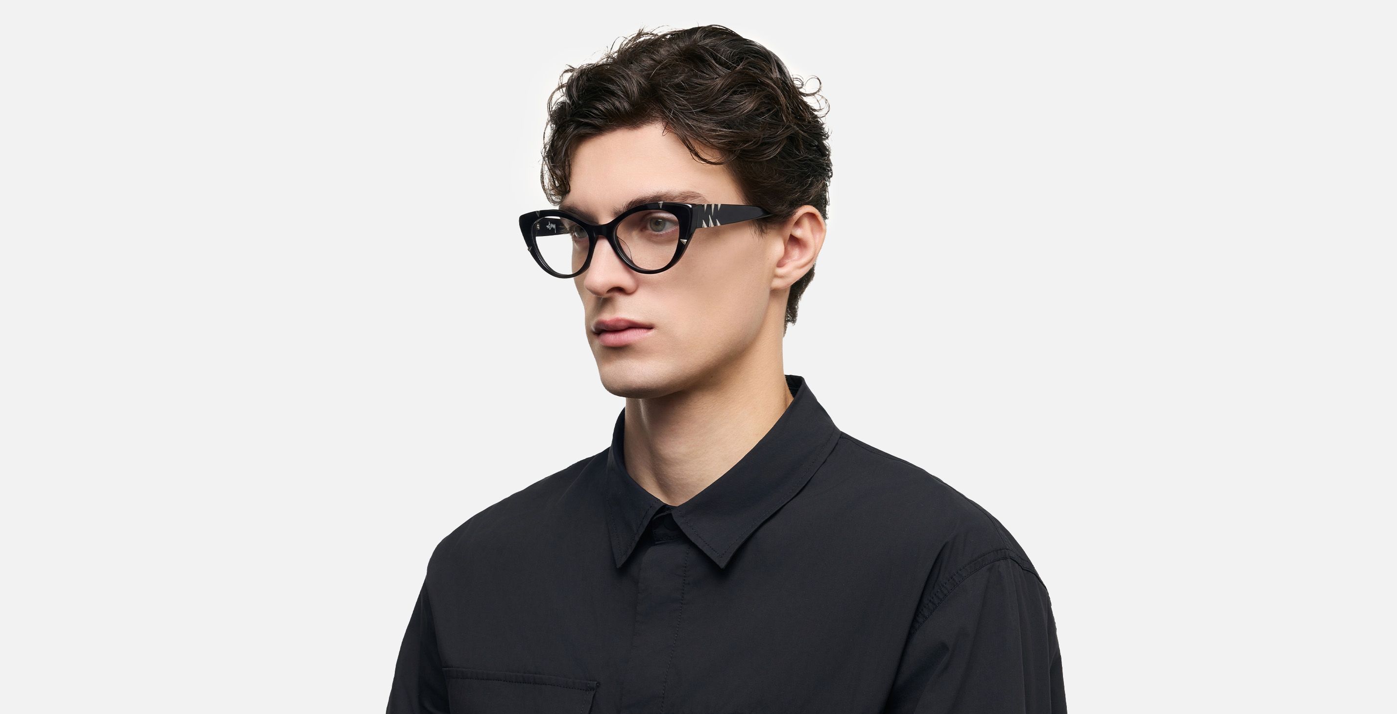 Dark Avant-Garde Glasses | Moody Monochromatic Eyewear