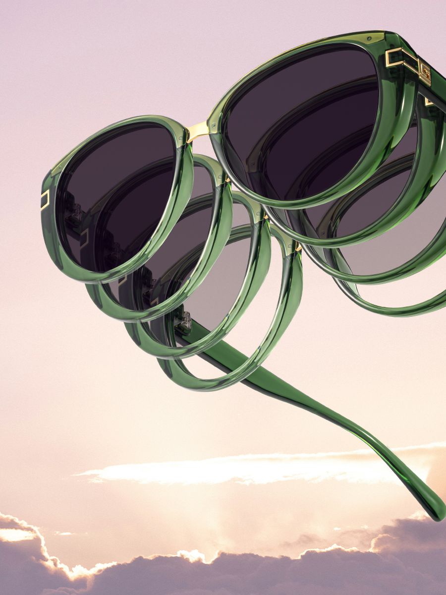 Designer cat eye frames with photochromic lenses