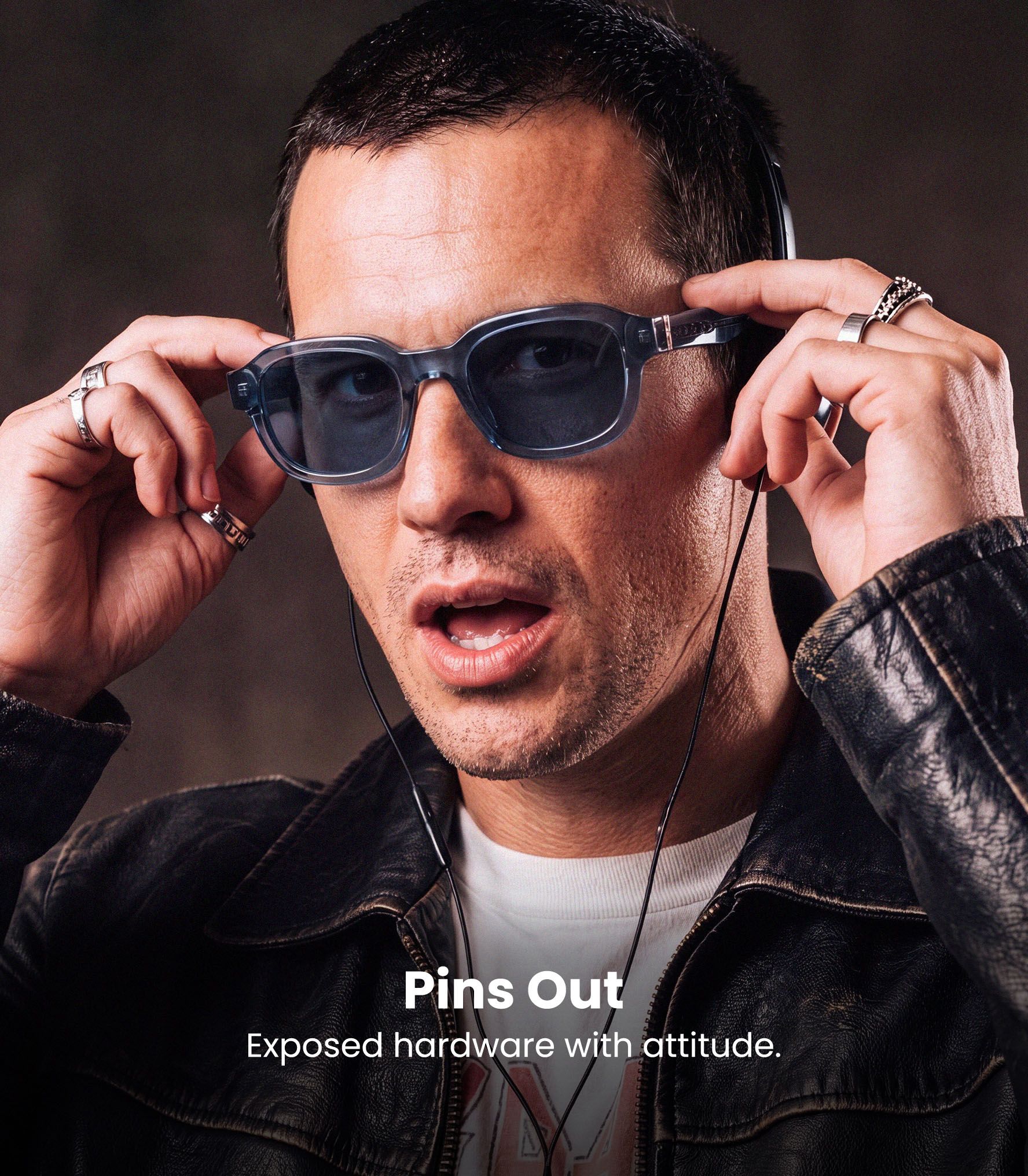 Eerie grunge glasses by Vooglam Grunge Rock Collection: Retro rounded glasses with thick premium acetate frames