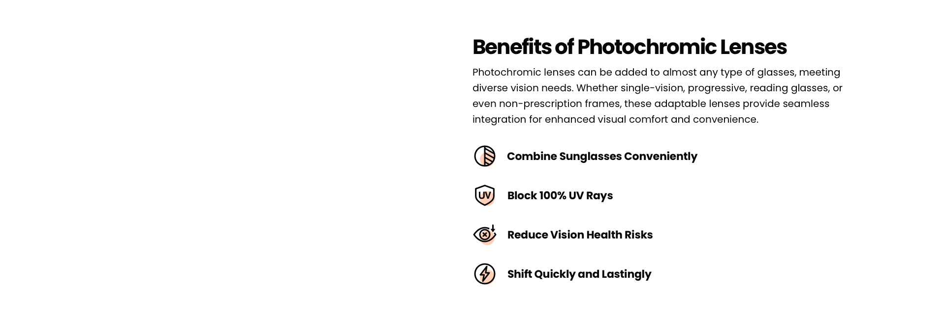 photochromic lenses for glasses - Vooglam Unique Prescription Eyeglasses