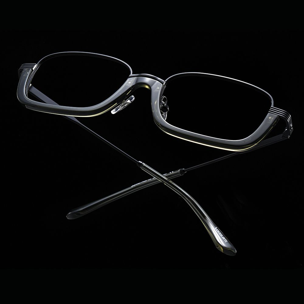 Visible Engineering Collection: Industrial minimalist glasses with hardware details, integrate deconstructed fashion into eyewear
