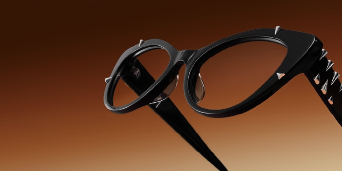 Striking eyewear frame with a unique shape