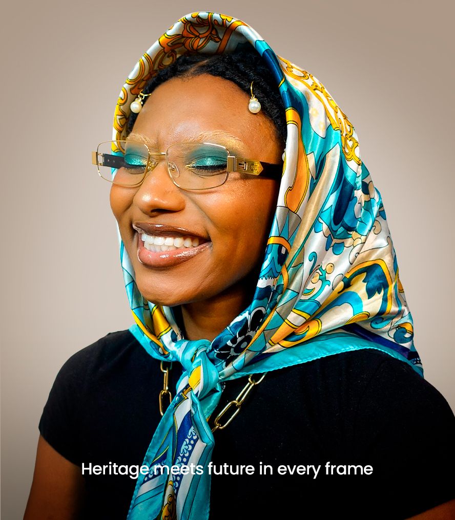 Iconic glasses for africa cultural clothing