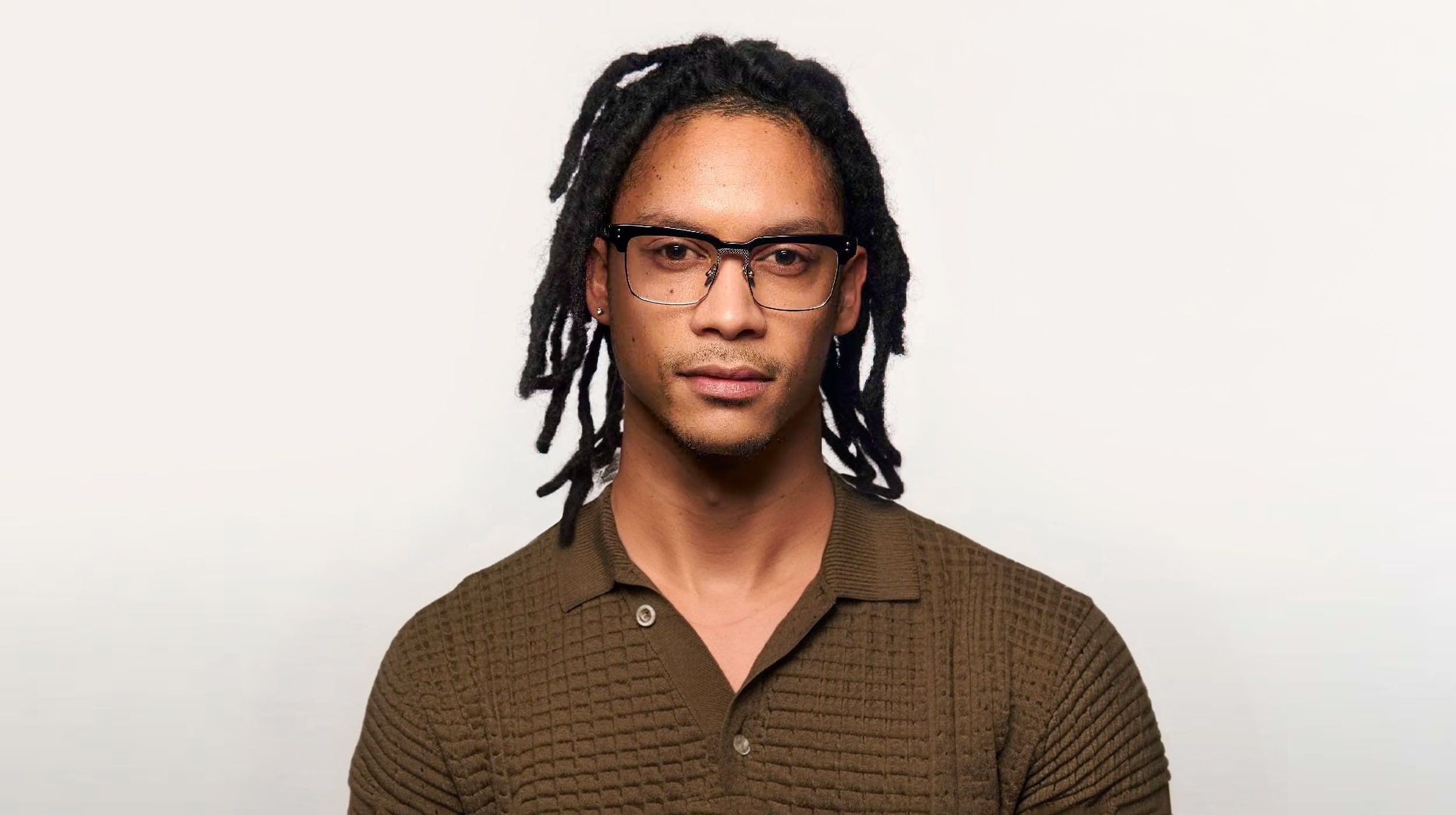 Man wearing black-framed glasses