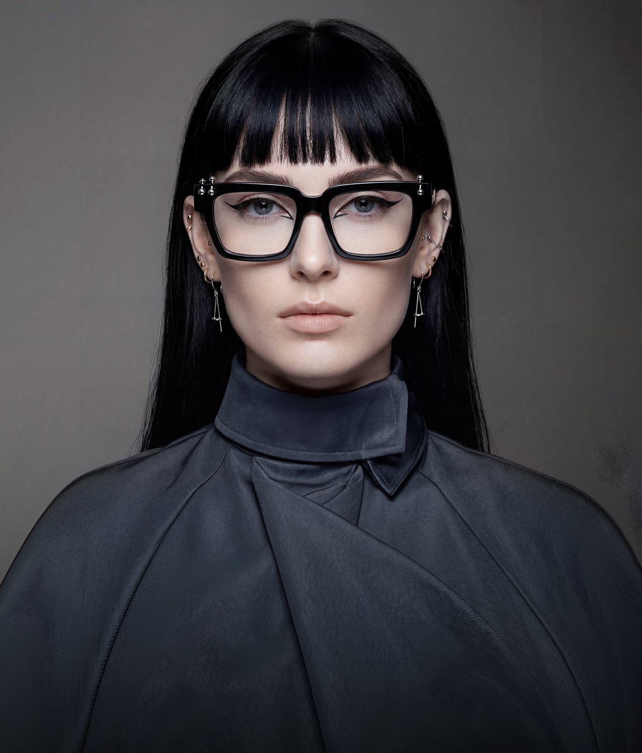 Dark Avant-Garde Glasses | Moody Monochromatic Eyewear