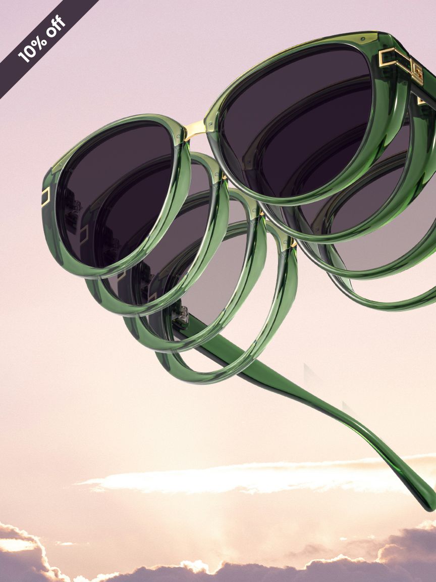 Designer cat eye frames with photochromic lenses