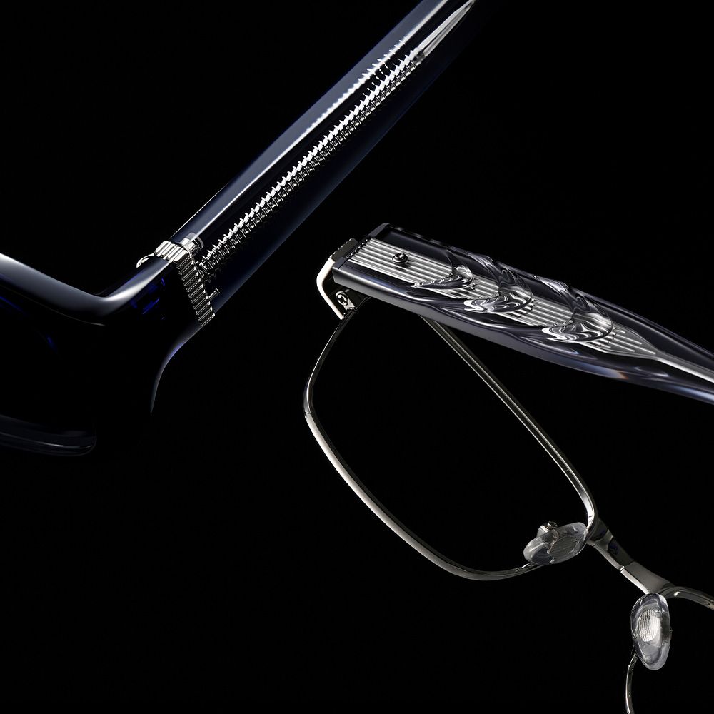 Visible Engineering Collection: Industrial minimalist glasses with hardware details, integrate deconstructed fashion into eyewear