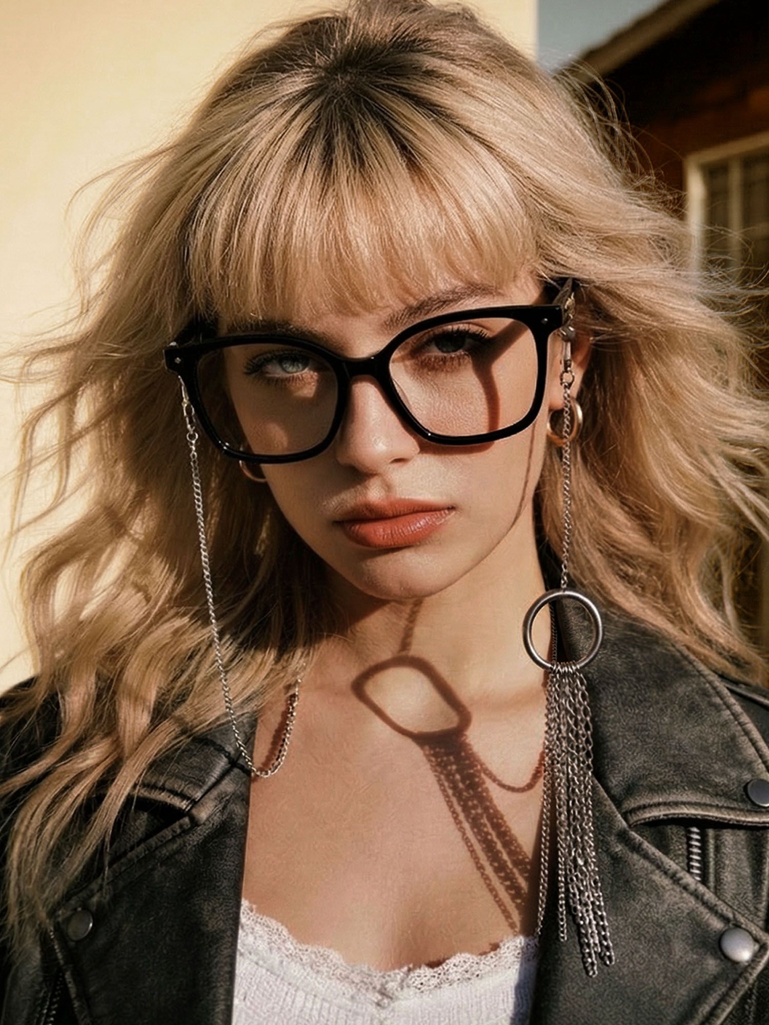 wearing Vooglam Moto Boho glasses Spacek in nomad life style