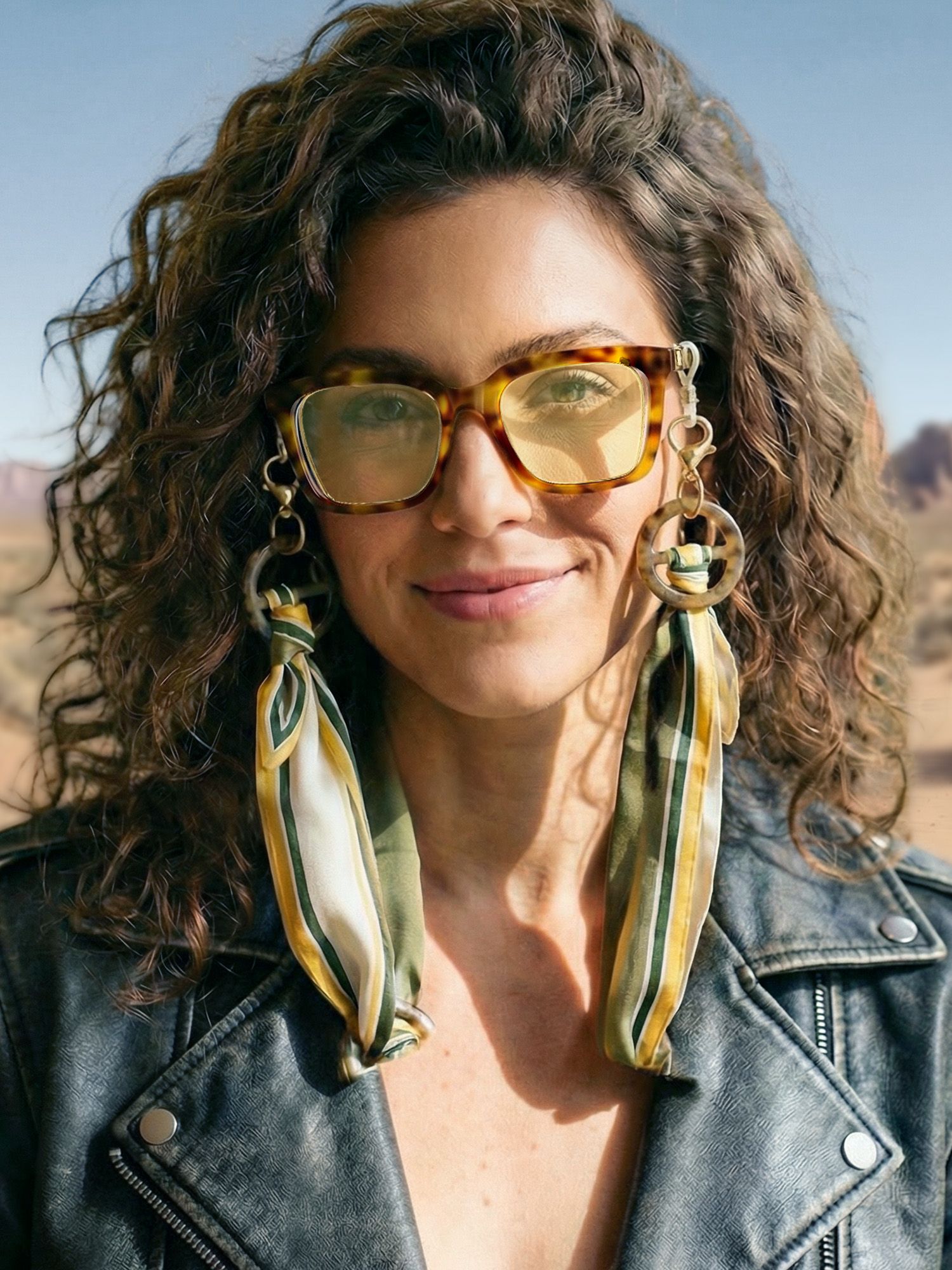 wearing Vooglam Moto Boho glasses Chaparral in nomad life style