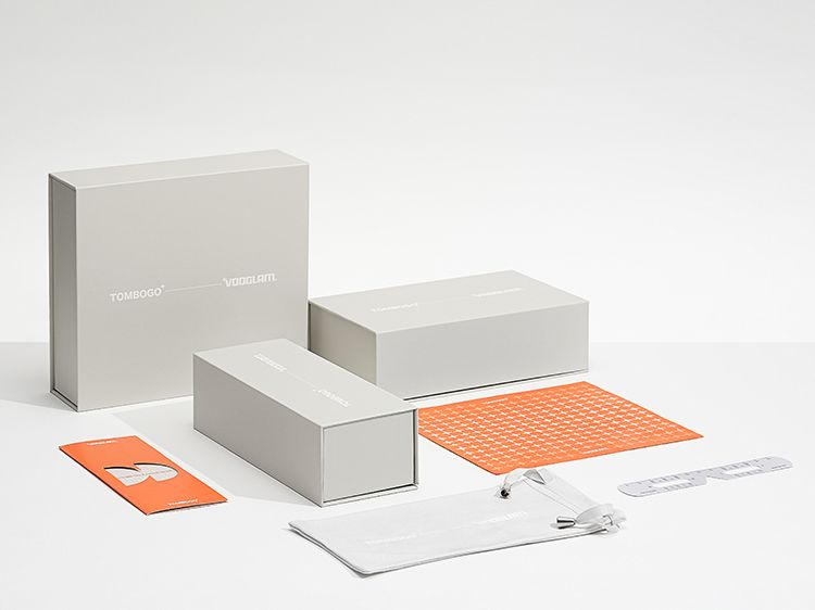 Limited packing of Vooglam x Tombogo designer eyewear collaboration