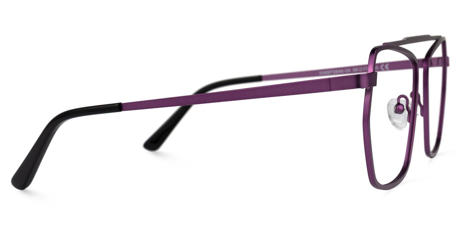 Alexa - Aviator Purple Eyeglasses | Vooglam 4