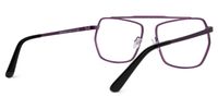 Alexa - Aviator Purple Eyeglasses | Vooglam Side View