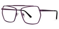 Alexa - Aviator Purple Eyeglasses | Vooglam Front View