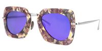 Square Purple Sunglasses | Vooglam.com Front View