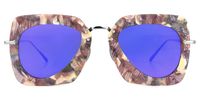 Square Purple Sunglasses | Vooglam.com Angle View