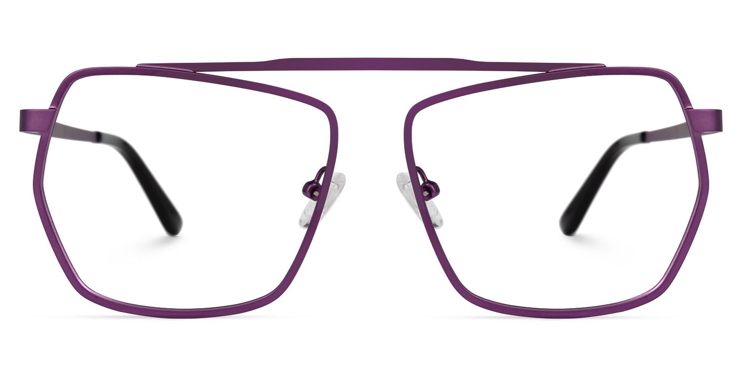 Alexa - Aviator Purple Eyeglasses | Vooglam Angle View