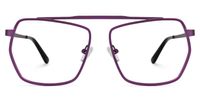 Alexa - Aviator Purple Eyeglasses | Vooglam Angle View