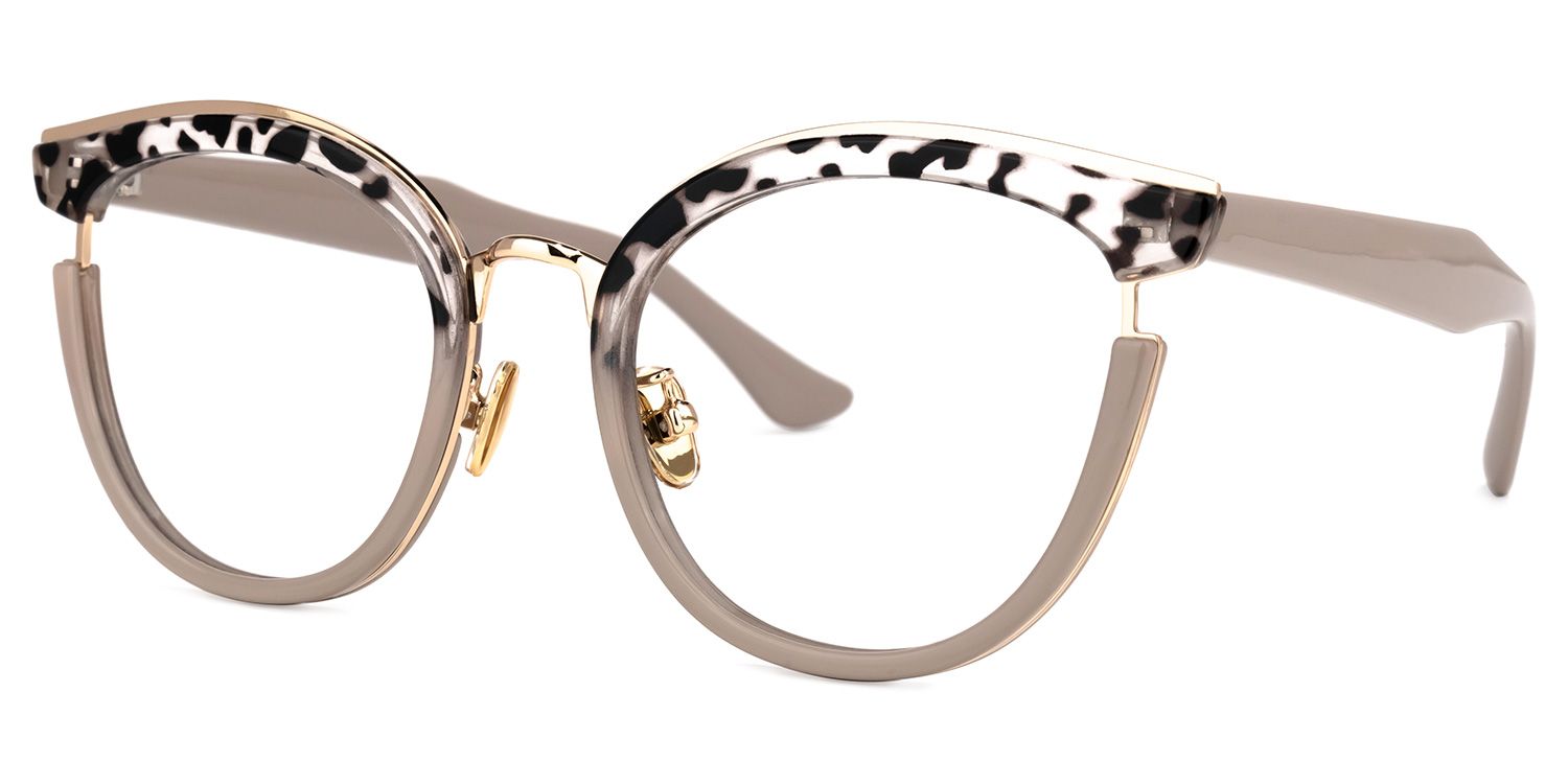 Retro - Tortoise Print Cat Eye Glasses Bohemian Chic | Vooglam Front View