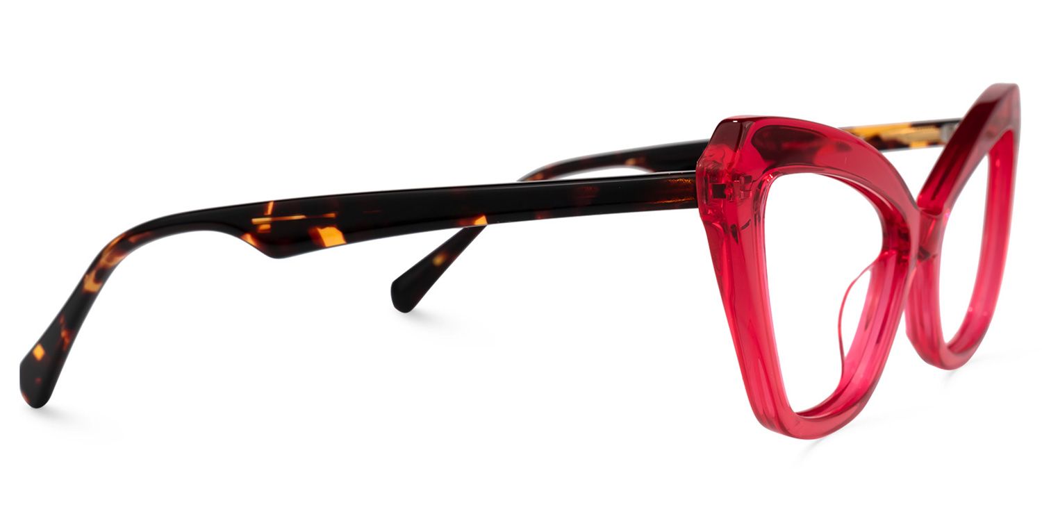 Shaneika - Cat Eye Red Eyeglasses | Vooglam 4