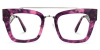 Vaughn - Aviator Purple Eyeglasses | Vooglam Angle View