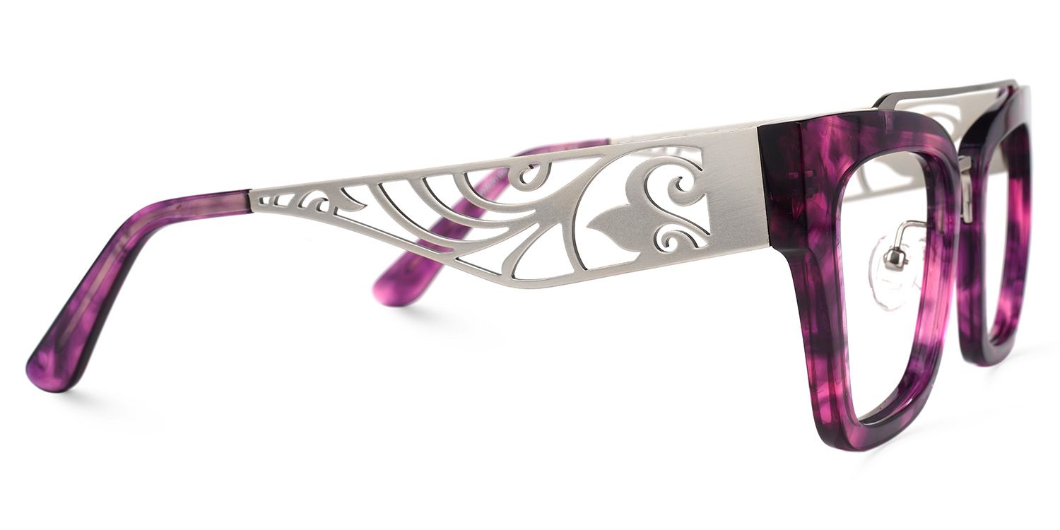 Vaughn - Aviator Purple Eyeglasses product detail 4