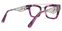 Vaughn - Aviator Purple Eyeglasses | Vooglam Side View