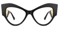 Johnsom - Butterfly Black Eyeglasses | Vooglam Angle View