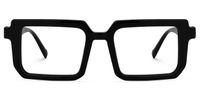 Cassiel - Rectangle Black Eyeglasses | Vooglam Angle View