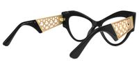 Johnsom - Butterfly Black Eyeglasses | Vooglam Side View