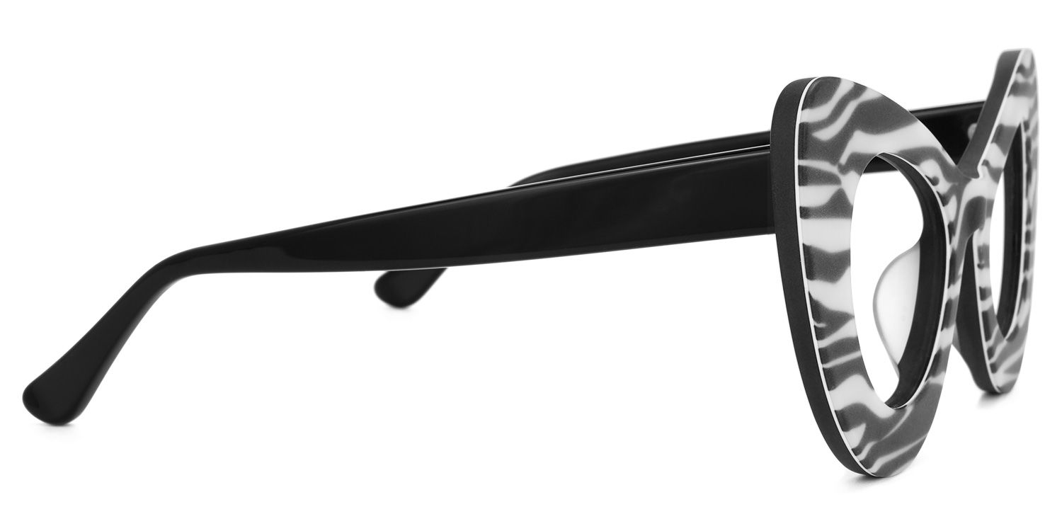 Cat Eye White/Gray Eyeglasses | Vooglam.com 4