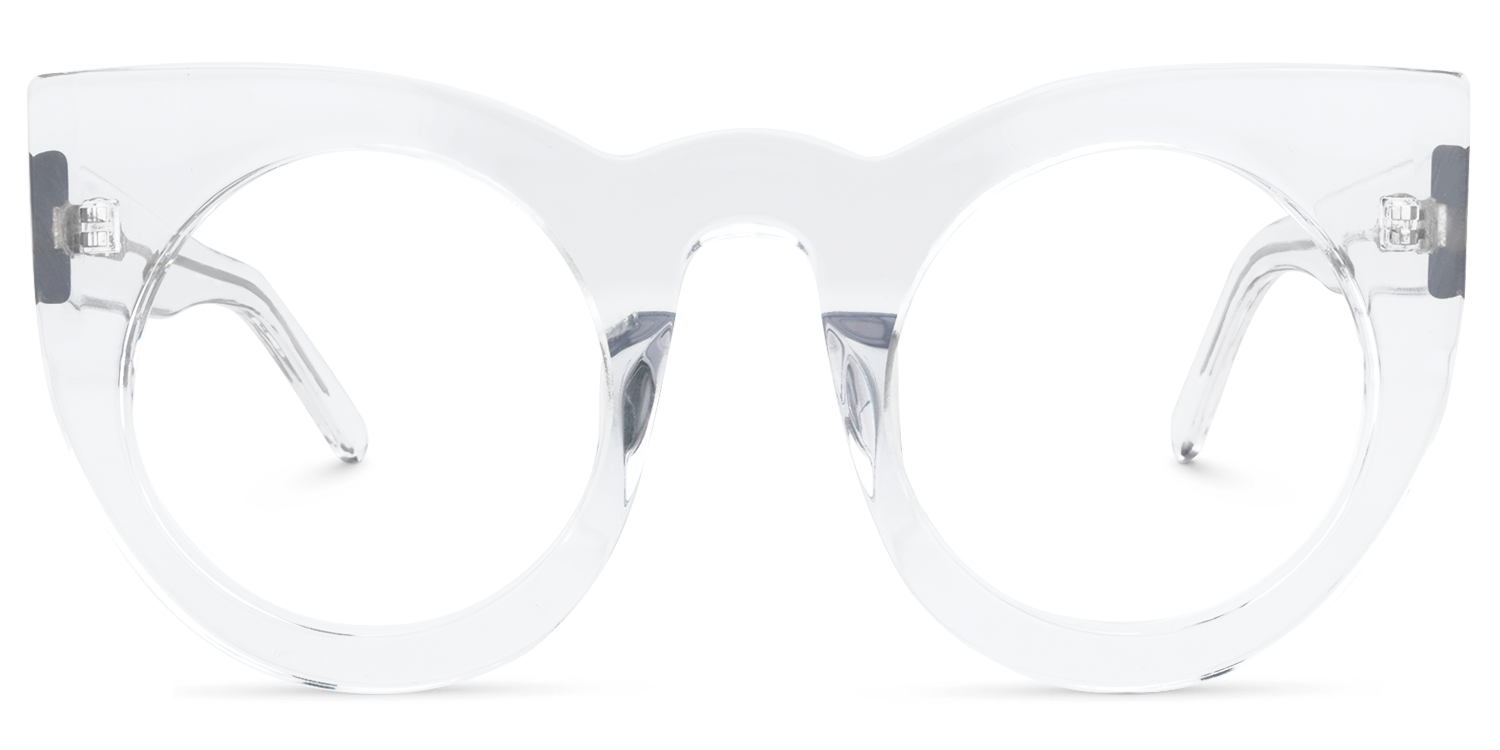 Cat Eye Crystal Eyeglasses  ▏Vooglam.com Angle View