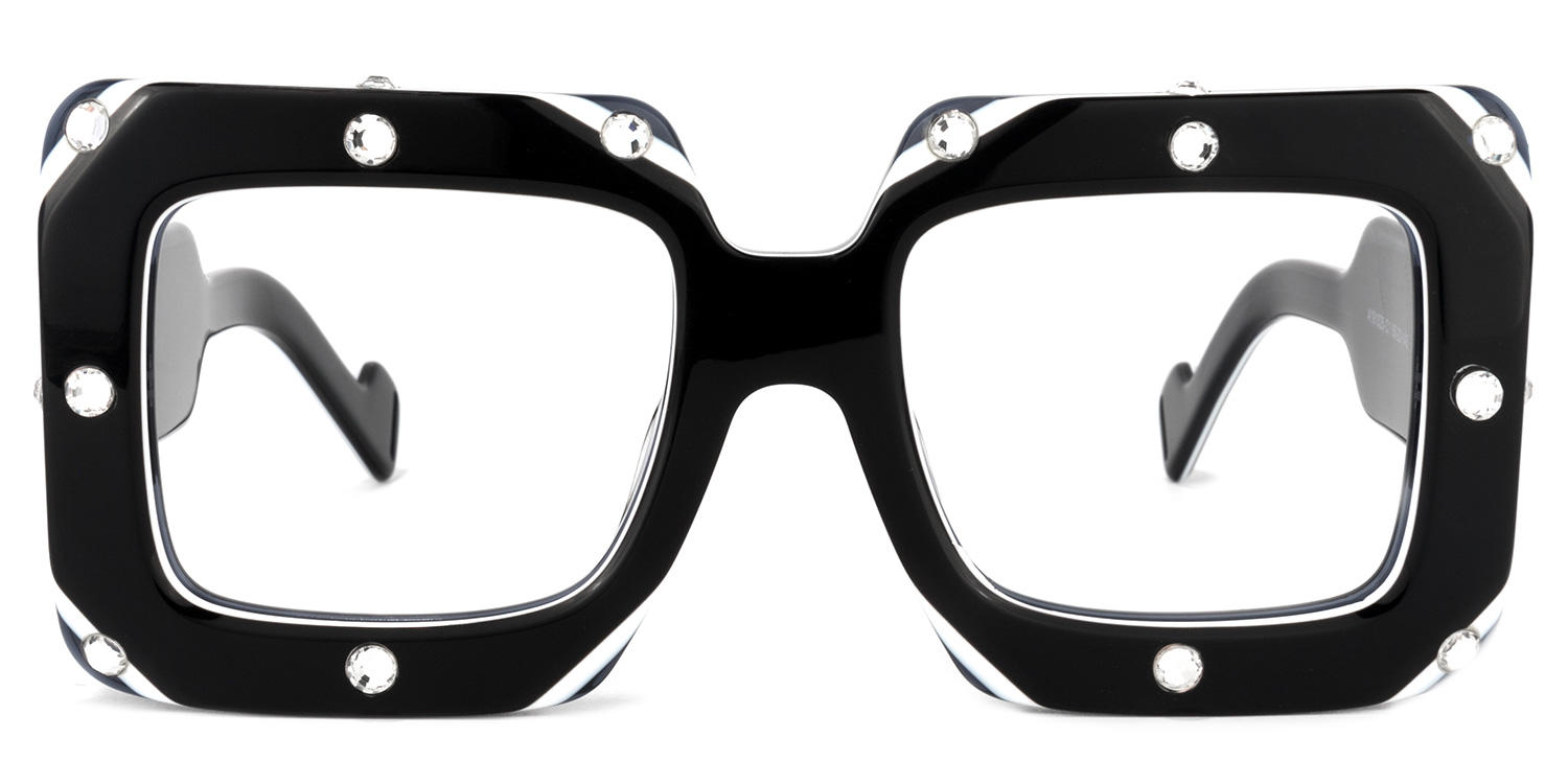 Terence - Square Black Eyeglasses - 1