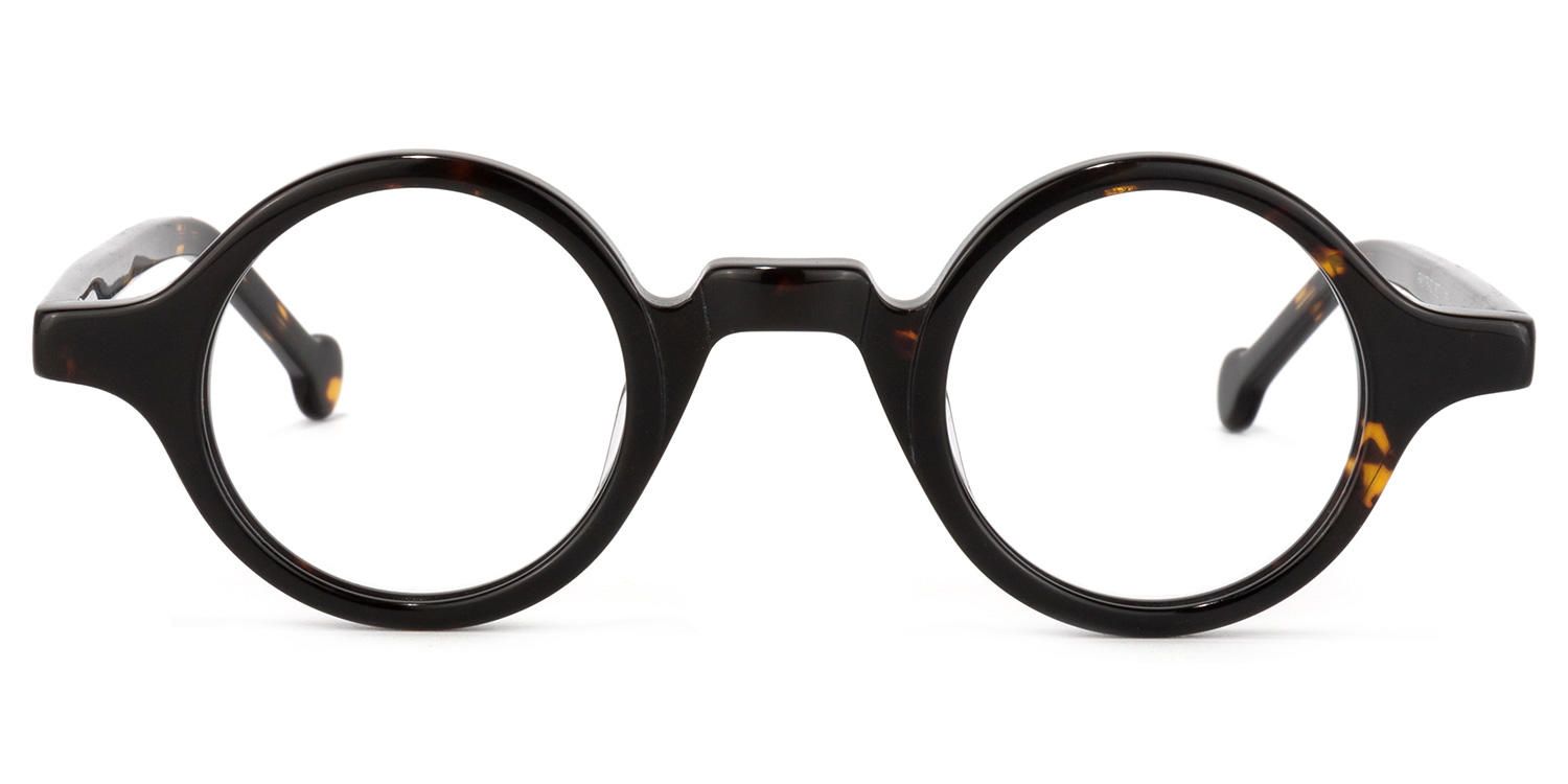 Arale Round Tortoise Eyeglasses ▏Vooglam Optical Eyeglasses Angle View
