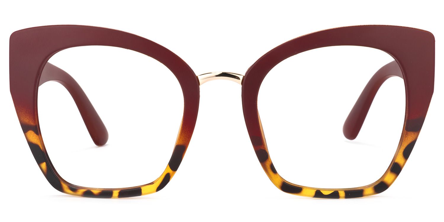 Cat Eye Wine/Red Eyeglasses | Vooglam.com Angle View