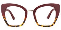 Cat Eye Wine/Red Eyeglasses | Vooglam.com Angle View
