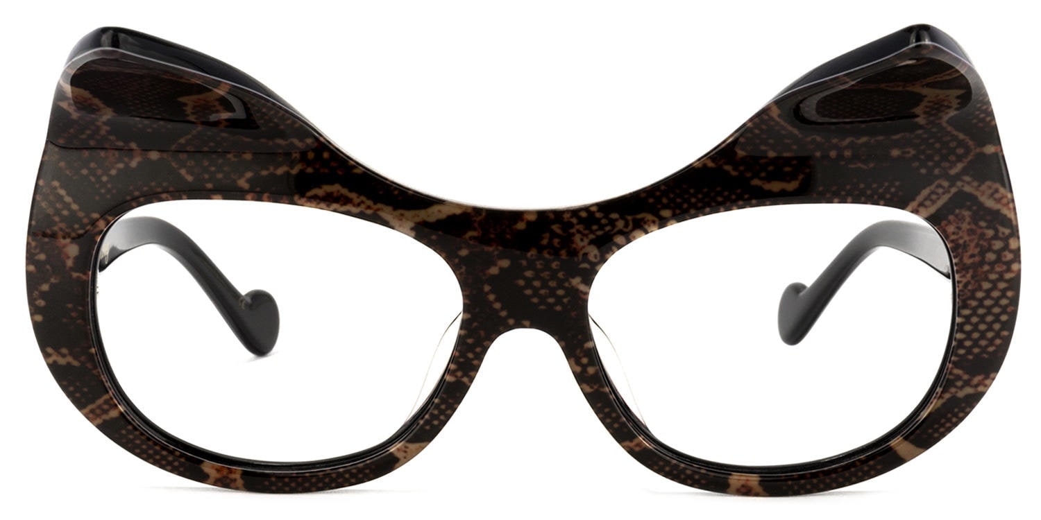 Fleta - Cat Eye Snake/Skin Eyeglasses - 1