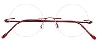 Affordable Cytheria Red Round Glasses | Vooglam Optical Front View