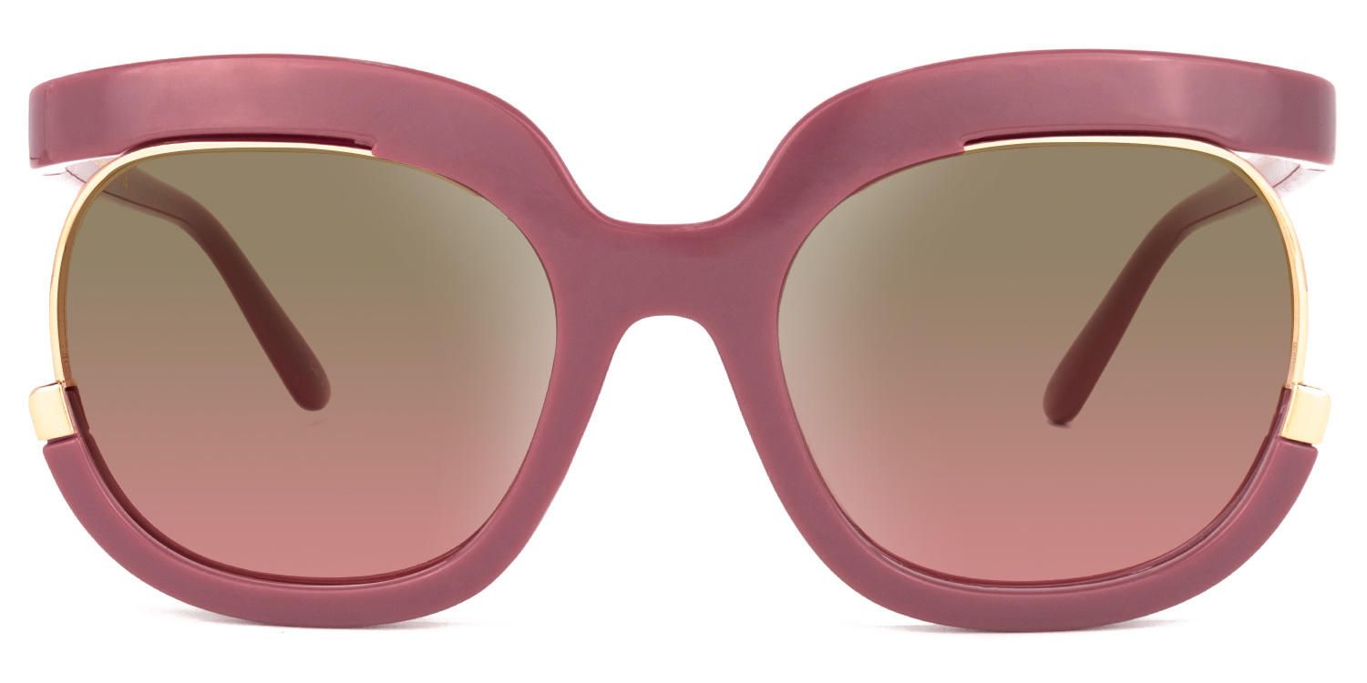 Round Mauve Sunglasses | Vooglam.com Angle View