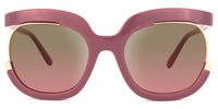 Round Mauve Sunglasses | Vooglam.com Angle View