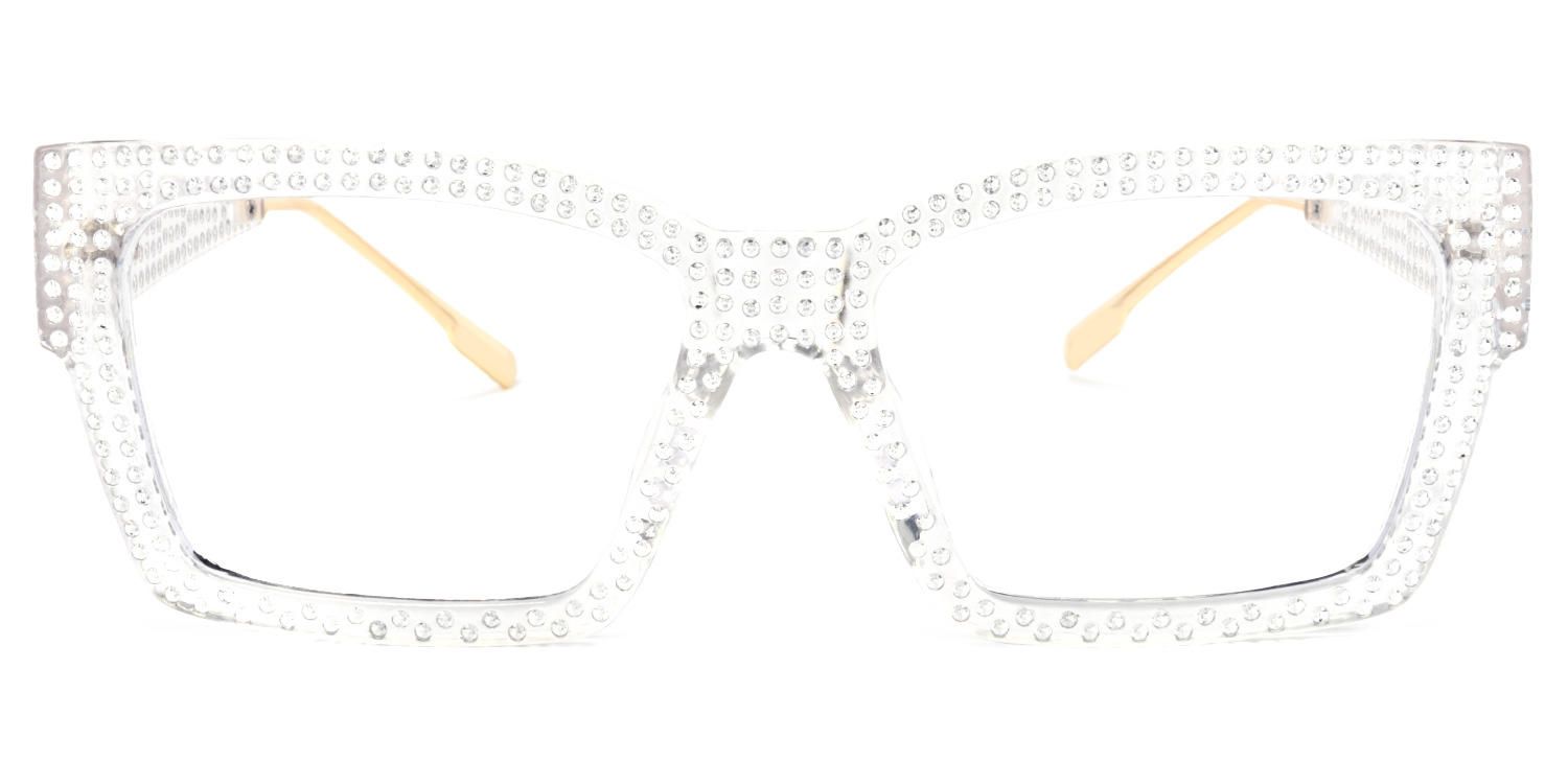 Rectangle Crystal Eyeglasses | Vooglam.com Angle View