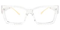 Rectangle Crystal Eyeglasses | Vooglam.com Angle View