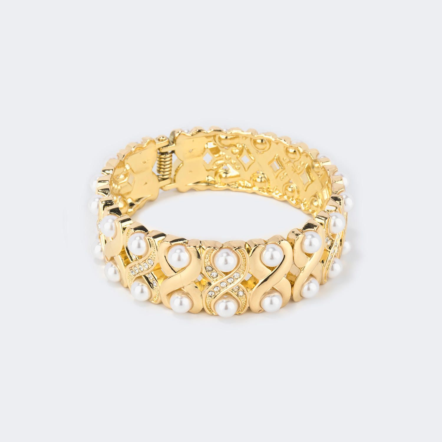 Baroque Artificial Pearl Bracelet | Vooglam.com Front View