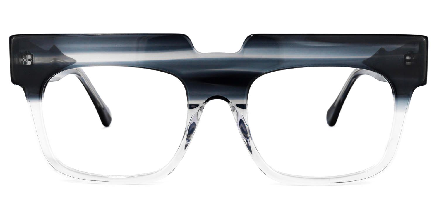 Rectangle Grey Eyeglasses | Vooglam.com Angle View