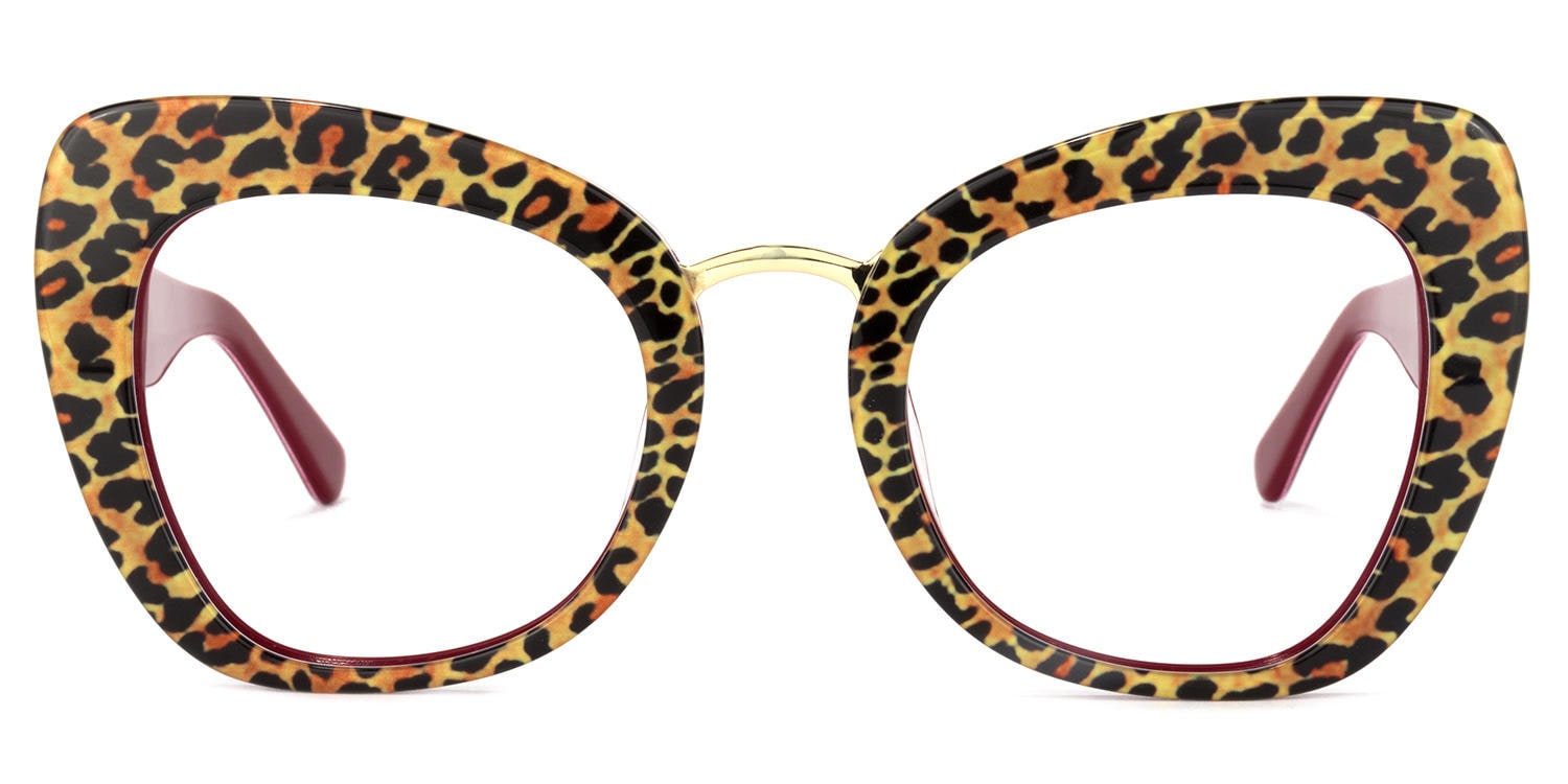 Beverley Butterfly Leopard Print Eyeglasses Vooglam