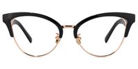 Browline Black Eyeglasses │Vooglam Optical Glasses Angle View