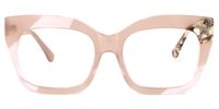Terrie - Square Pink Eyeglasses | Vooglam Angle View